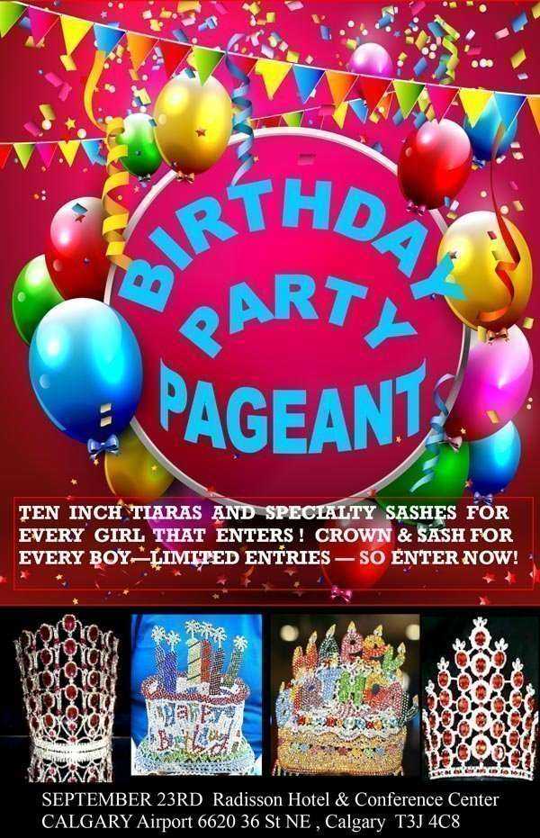 2018 HAPPY BIRTHDAY PAGEANT - CALGARY- MISS ALL CANADIAN PAGEANTS