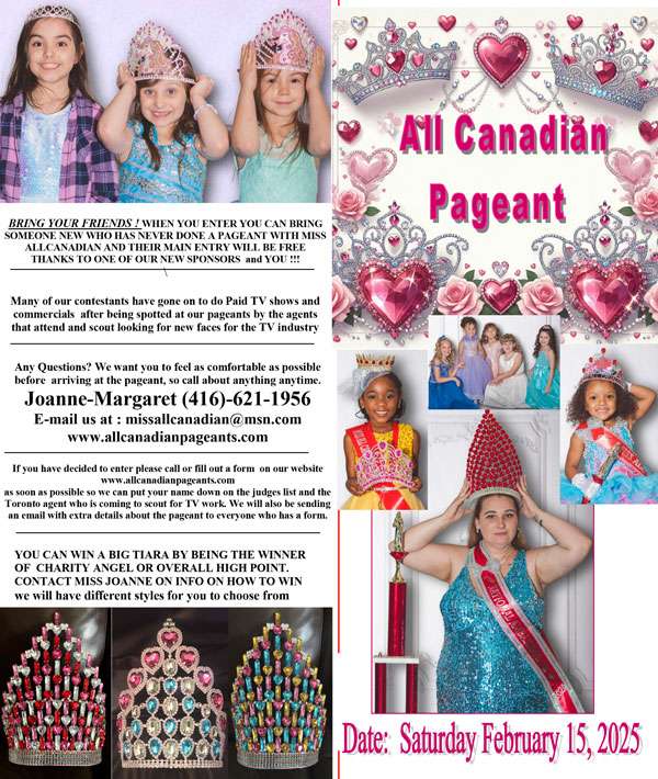 2025 VALENTINES PAGEANT - ONTARIO - MISS ALL CANADIAN PAGEANTS