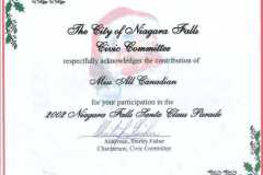 Miss All Canadian Certificates